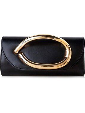 〽️ Women's Black Metal Handle Chain Clutch Purse Evening Wedding Prom Party Bags
